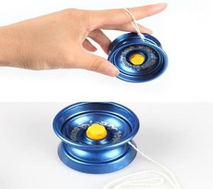 Yoyo de Metal de aleación de aluminio para niños y principiantes, bolas de YoYo con rodamiento de Yoyo para trucos profesionales, juguetes de mordaza novedosos 7114683