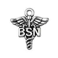Alliage Caducée Médical Symbole Charmes BSN Vintage Pendentif Bijoux Accessoires Charmes AAC1123