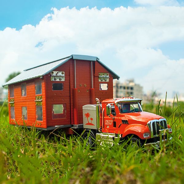 Juguetes de modelo de coche de aleación, turismos de dos pisos, caravana, juguete educativo de bricolaje, para regalo de 'cumpleaños' de fiesta para niños, colección, decoración del hogar