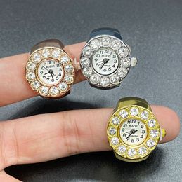 Legering Case Simple Ring Horloge Mode Quartz Mannen en Vrouwen Sieraden Vinger Ring Horloge Party Small Gift