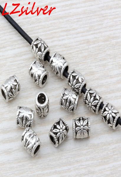 Alloy Daisy Barrel Spacers Perles pour les bijoux Bracelet Collier DIY ACCESSOIRES 9X11MM ANTIQUE ARGENT 200PCS D115850106