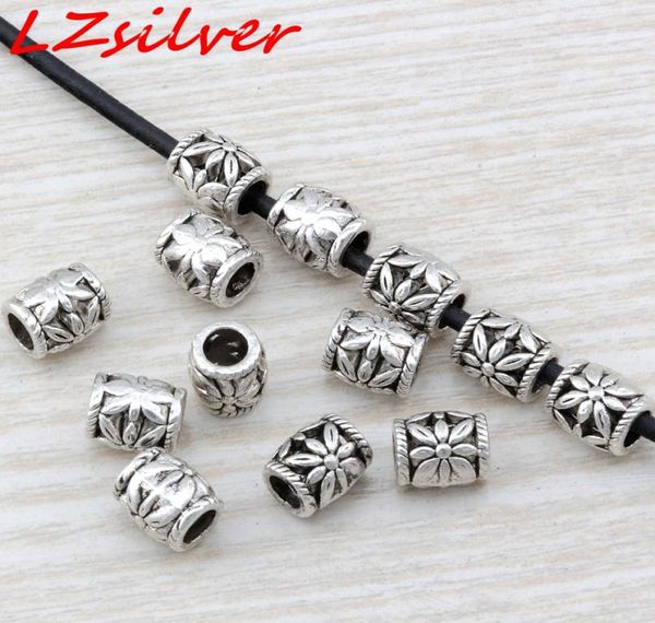 Alloy Daisy Barrel Spacers Perles pour les bijoux Bracelet Collier Bricolage Accessoires 9x11mm Antique Silver 200PCS D111741852