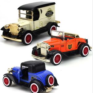 Legering Die-Casting Metal Collection Toy Classic Model Auto-accessoires Verjaardagstaart Decoratie Kindercadeaus Kerst Speelgoed aanwezig