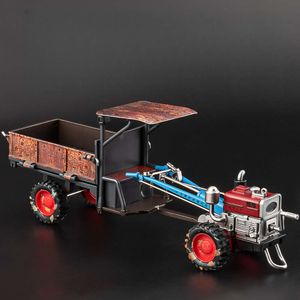 Coche de juguete para niños, modelo de ingeniería, decoración de Tractor de mano de hierro de aleación