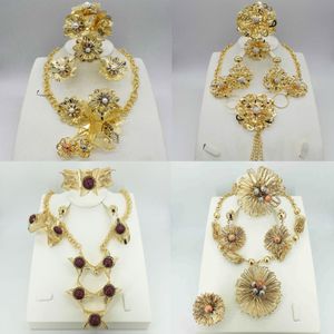 Ensemble de bijoux en alliage, collier, boucles d'oreilles, Bracelet, bague, fourniture du fabricant, ensemble de quatre