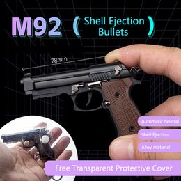 Alloy M92F Shell Ejection Guns Model Toy Toys Doys Toys Gun Sac PENDANT ACCESSOIRES MODÈLES PISTOL MODÈLES JOURNAL AVEC MINI COLLECTION D'ALLIAGE 045