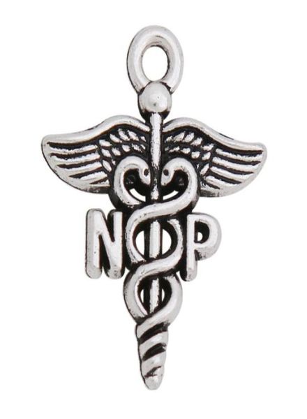 Alliage médical caducée breloque Vintage infirmière praticien NP bijoux breloques à assembler soi-même 1822mm AAC16194884970