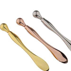 Spatules cosmétiques en alliage métallique, cuillère pour masque Facial, outils de maquillage, spatule de mélange de crème pour les yeux, cuillère, bâtons de Massage Anti-rides