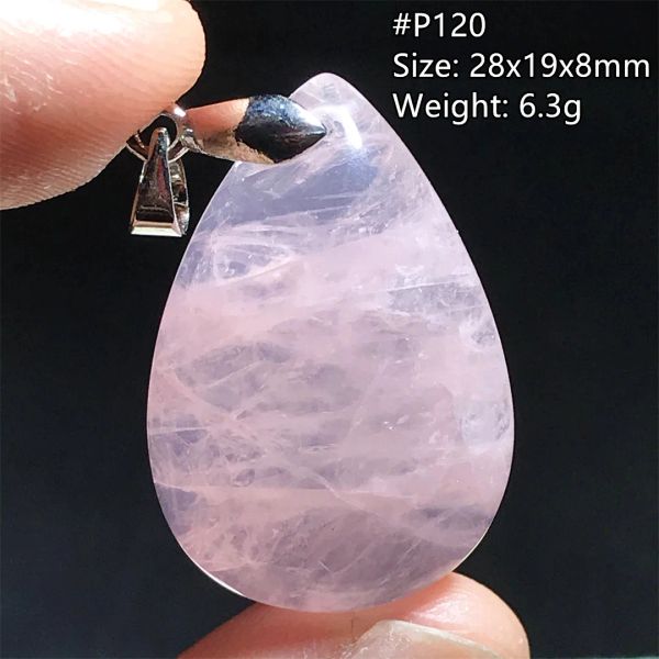 Alliage Natural rose rose quartz collier pendentif pour femmes dame hommes guérison cadeau cadeau argent perles madagascar bijoux en cristal aaaaa