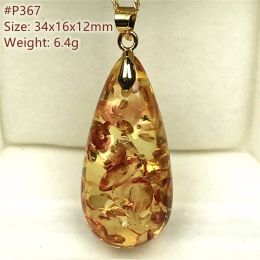 Alliage naturel jaune rouge Piebald ambre pendentif collier bijoux pour femmes hommes guérison amour chance cadeau argent cristal perles pierre AAAAA