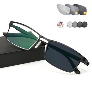 Legering Outdoor Pochromic Leesbril Mannen Zon Automatische Verkleuring Presbyopie Verziendheid Glasse gafas de lectura 240122