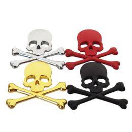 Aloy Skull Car Sticker Emblems Insignia Accesorios de autos Decoración 3D Edición CARS METAL FLOOD Tardio