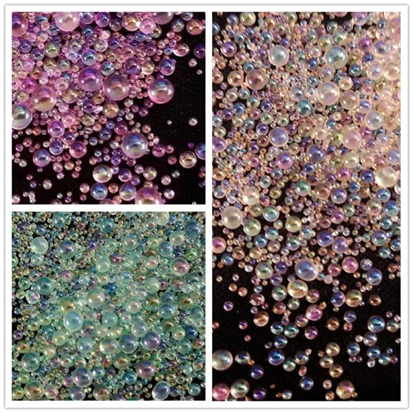 Mélange de Mini perles à bulles en alliage TCST023, 13mm, perles de verre colorées pour bricolage, moule époxy en Silicone, remplissage de résine, bijoux, décoration Nail Art