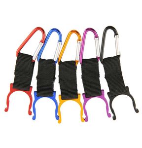 Bouteille d'eau en alliage Carabiner Clip Bottle Buddle Buckle Drinkware Handle Camping Snap Hook Clinon pour extérieur Sports6978563