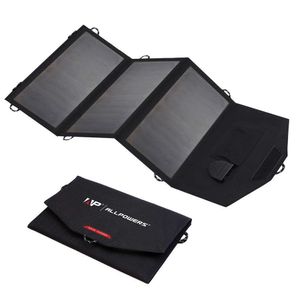 ALLPOWERS Flexible Foldable Solar Panel 5V 18V High Efficience Solar Battery Charger 21W Solar Phone Charger for Travel Iphone