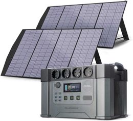 Allpowers Solar Generator 1500W / 2000W / 2400W Portable Power Station (400W Solar Panel omvatten) voor stroomuitval noodstoring RV