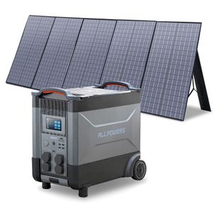 ALLPOWERS Générateur Solaire R4000 avec Panneau Solaire 400W 4 X 4000W (surtension 6000W) Prises CA 3600Wh Centrale Portable