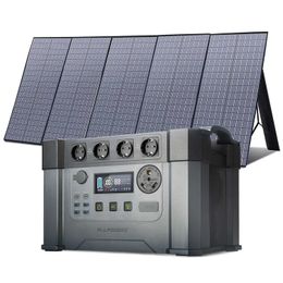 Allpowers Solar Generator S2000 Pro met 400W zonnepaneel 4 x 2400W AC Uitschakels 2400W draagbare krachtcentrale voor thuisback -up RV
