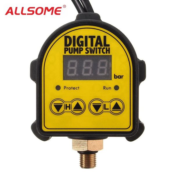 ALLSOME-controlador de presión Digital automático, interruptor de encendido y apagado de 220V para bomba de Gas y agua, HT 240108