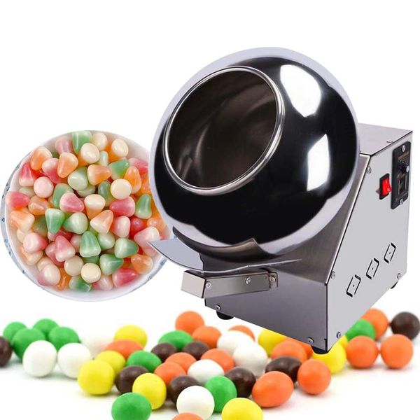 Machine de revêtement de dates de chapelure de sucre de noix d'arachide de chocolat d'amande petite machine de panoramique