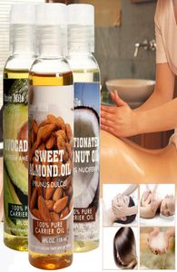 Amande Coconut Castor Avocado GRAPE GRAPE MASSAGE MASSAGE SPA Pure base naturelle Huile Essential Bodie Coiffure Coiffure Skin Aromathera Cold Pre5027638