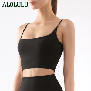 AL0LULU Zomer Nieuwe 6-Kleur Yoga Bras vrouwen Brede Schouderriem Vierkante Sport Vest Jogging Fitness Oefening Ondergoed yoga Beha