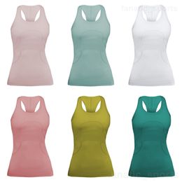 Lu Align Lu Yoga Fitnessvest voor dames Sexy Mouwloze tanktop Workout Populaire sporten Yogakleding Joggen Ademend Snel Snelheid Elasticiteit Top Stretch Definiëren