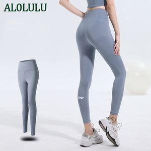 AL0LULU avec Logo Leggings de Yoga femmes taille haute Leggings de sport en cours d'exécution Fitness pantalons de Yoga