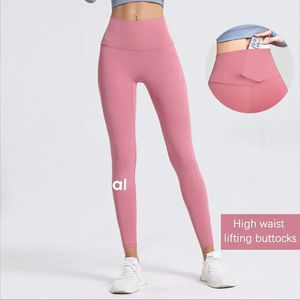 Aloll lycra tissu couleur solide femmes Pantalons de yoga hauts