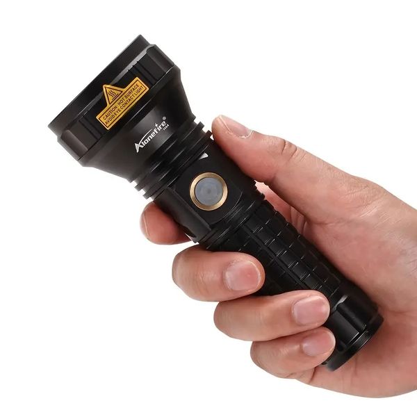 Alonefire H44 Lampe de poche UV – 20 W 4 cœurs 365 nm LED lampe torche à lumière noire pour la détection d'argent, l'élimination des taches d'animaux, la chasse et plus encore – Comprend une batterie 26650