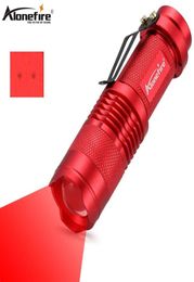 Alleenvuur SK68 Rood licht zaklamp rood jachtlicht tactische zaklamp rood licht fakkel voor visjachtdetector3210465