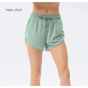 Aloyoga Shorts Dames Naakt Yoga Nauwsluitend Hoge taille Heupen Elastisch Hardlopen Training Fitness Trekkoord Sportzakken Grijs 290