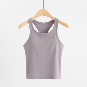 Aloyoga Dames Tanktop Slanke LU Mouwloze Yoga-outfits Shirt Geborsteld Dames Workout Sport Met 138