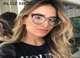 ALOZ MICC Mode Kat Bril Vrouwen Merk Designer Vintage Brillen Vrouwelijke Transparante Lens Brilmontuur A6383169943