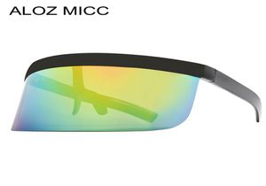 ALOZ MicC Luxury Big Frame Shield Visor Sunglasses Men 2019 Brand Designer Sexy Retror Mirror Mirror Sun Glasse pour femmes Eyewe9839299