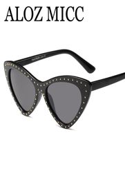 ALOZ Micc Luxury Rivet Cat Eye Sunglasses Sunglasses Femme 2018 Brand Design Vintage Small Triangle Sun Glasses For Women Shades UV400 A5078640999