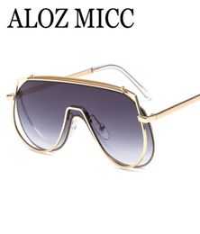 Aloz MICC Luxe zonnebrillen Nieuwe One Sieces Women Designer Zonnebril Oversized Square Sun Glazen Mannen Hoge kwaliteit Metal EyeGlasse3174877