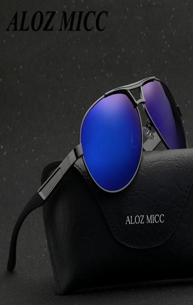 ALOZ MICC hommes classique marque Aviation lunettes de soleil HD polarisé en aluminium conduite titane pont lunettes de soleil A3091243710