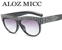 ALOZ MICC Retro Marque Femmes Big Frame Diamond Crystal Sunglasses 2018 Femme Oversides Shades Luxury Sun Glasses UV400 A3824472089