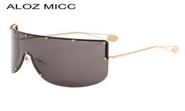 ALOZ MICC FEMMES NOUVELLES LIGLES SUNIMÉRIEURES Men 2019 Brand Designer à demi-cadre Lunettes de soleil Femmes Visor Visor Visor Loggles Eyewear A4626415277