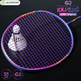 ALP GJ 10U Ultralight 52G T800 Badminton Racket Tensión genuina 2235 lbs 13 kg Sport Fiber de carbono para adultos 240410