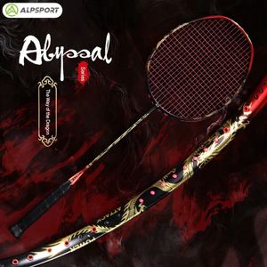 ALP QY 4U MAX 35LBS Golden Dragon 100% Full Fiber Fiber Badminton Raquet with Box Professional Racquet Rake 6B3