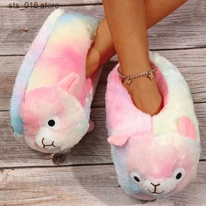 Alpaca 2022 Coton Fashion Cotton All inclusive Pantanes Home Slippers Winter Warm Ladies Plance One Taille Chaussures moelleuses T230828 8AF1