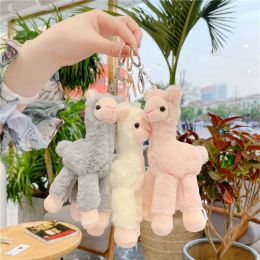 Alpaca Keychains pluche speelgoed Japanse alpacas zacht gevulde schapen lama dieren poppen sleutelhanger poppen 18 cm