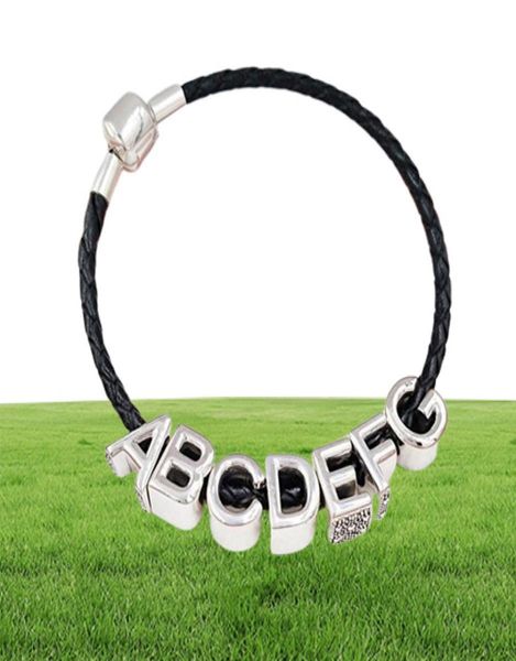 perles alphabet pour kit de fabrication de bijoux Breloques lettre R argent 925 bracelet homme perlé pour garçon femmes hommes couple chaîne chapelet perle collier femme catholique 7974728895677