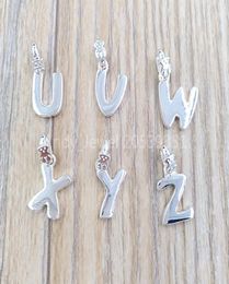 Lettre en alphabet UZ Pendant en argent Authentique 925 STERLING Silver Pendants s'adapte à un style européen de bijourie ours Andy Jewel 91466503291