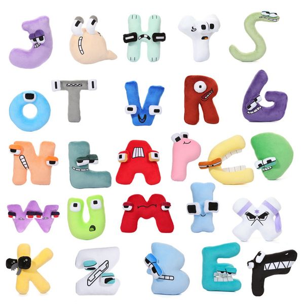 Alphabet Lore peluche Anime poupée préscolaire 26 lettres anglaises peluche Montessori jouets vacances cadeaux d'anniversaire pour les enfants 2120