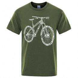 Alfabet Stijl Mountainbike Grappige Print T-shirts Mannen Zomer Ademende Korte Mouwen Losse Oversized Vintage Tee Kleding Unisex R5nt #