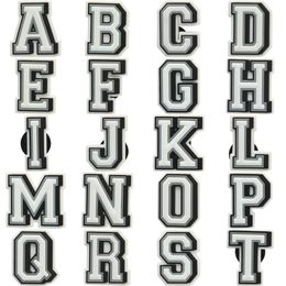 alphabets Noir blanc avec gris Lettres et chiffres chaussure croco Charms