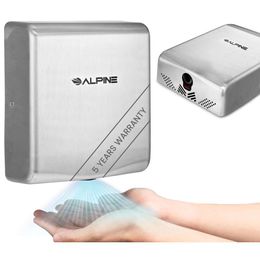Filtro HEPA comercial Alpine, secadora eléctrica de alta velocidad de 8 segundos adecuada para baños/restaurantes domésticos, control de calor y velocidad, compatible con las normas ADA